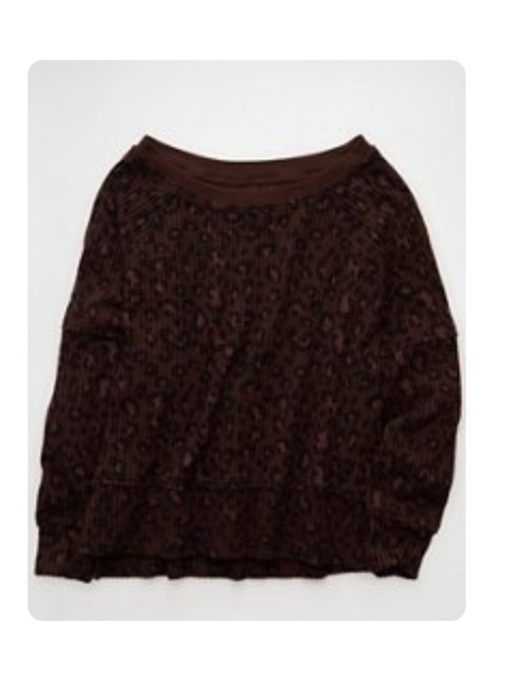 AE Big Hug Off The Shoulder Waffle Sweatshirt